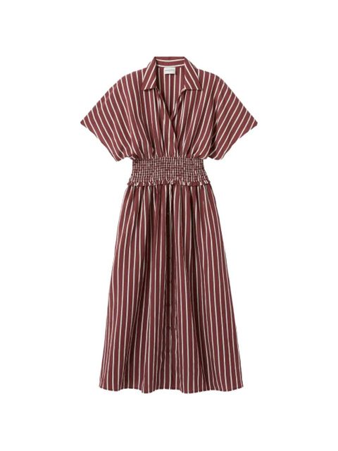 Claudie Pierlot striped midi dress - Brown - zdjęcie produktu nr 1