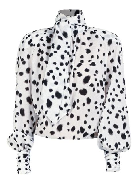 Rowen Rose dalmatian-pattern blouse - White - zdjęcie produktu nr 1