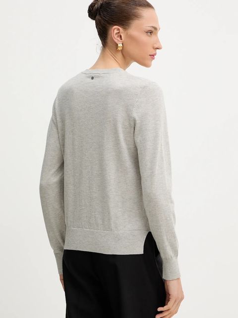 BOSS Orange sweter z dodatkiem wełny damski kolor szary lekki 50548927