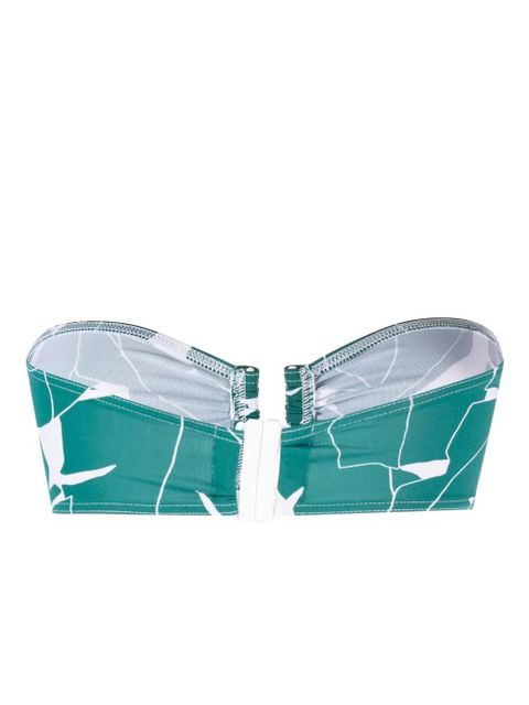 ERES Tabac abstract-print bandeau bikini top - Green - zdjęcie produktu nr 2
