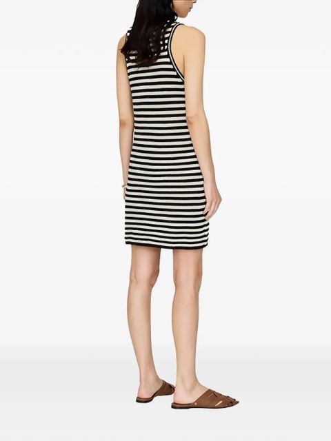 ANINE BING Arie striped mini dress - Black