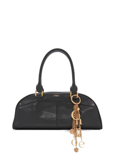 Chloé logo-charm shoulder bag - Black - zdjęcie produktu nr 1