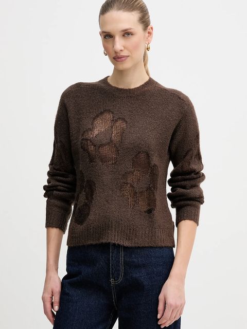 United Colors of Benetton sweter z dodatkiem wełny damski kolor zielony 18L4E10EW - zdjęcie produktu nr 1