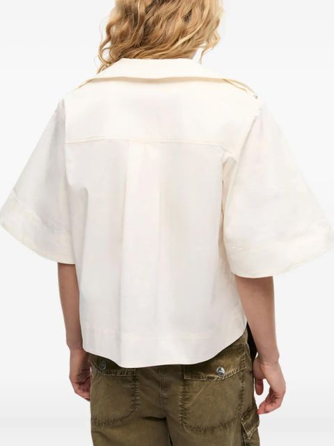 GANNI self-tie blouse - White