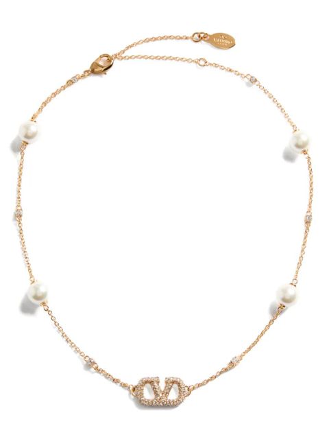 Valentino Garavani VLogo Signature pearl necklace - Gold - zdjęcie produktu nr 1