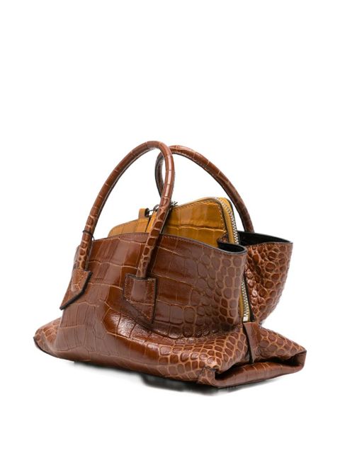 The Attico mini Le Passeggiata tote bag - Brown