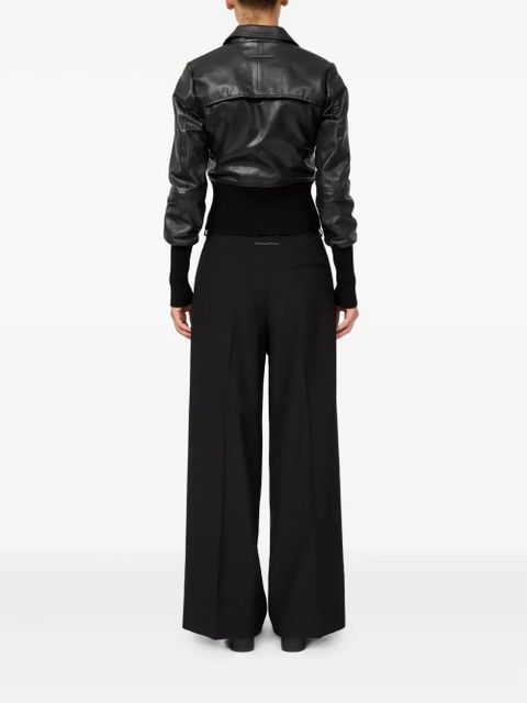 MM6 Maison Margiela leather jacket - Black