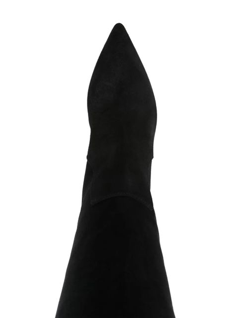 Paris Texas Stiletto 105mm suede boots - Black