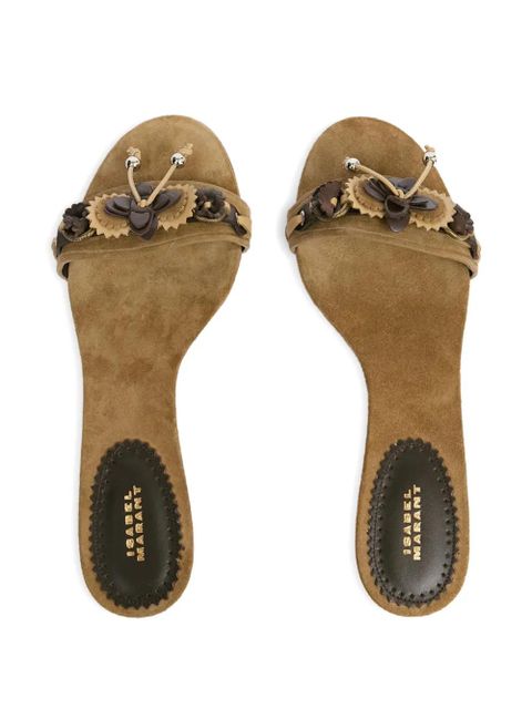 ISABEL MARANT Iela decorated-strap sandals - Neutrals