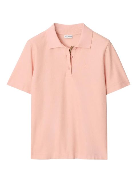 Burberry check taping equestrian knight polo shirt - Pink - zdjęcie produktu nr 1
