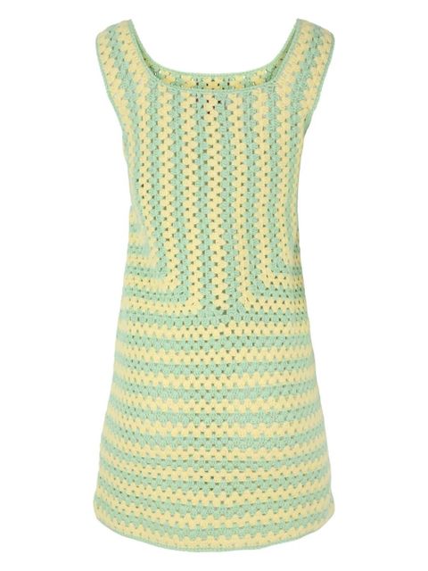 STAUD Psychedelic crochet-knit dress - Green - zdjęcie produktu nr 2
