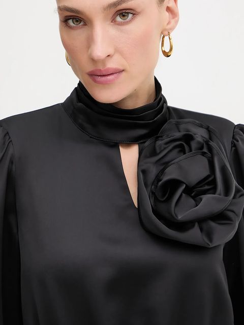 Fracomina sukienka kolor czarny mini rozkloszowana FR25WD1018W41101