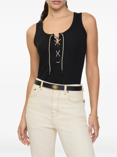 Burberry lace-up tank top - Black - zdjęcie produktu nr 2