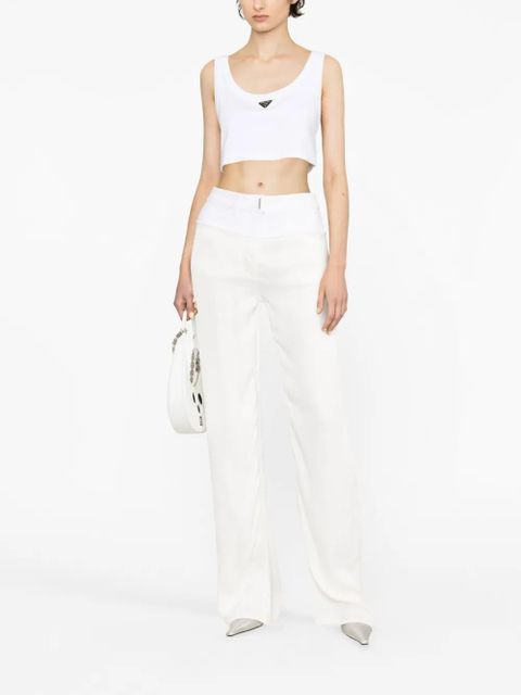Givenchy patchwork-detail high-waisted trousers - White - zdjęcie produktu nr 2