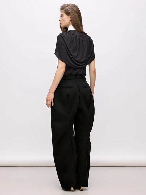 Karl Lagerfeld spodnie z dodatkiem wełny Karl Lagerfeld Studio - zdjęcie produktu nr 2