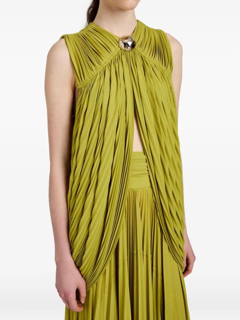 Proenza Schouler pleated draped maxi party dress - Green