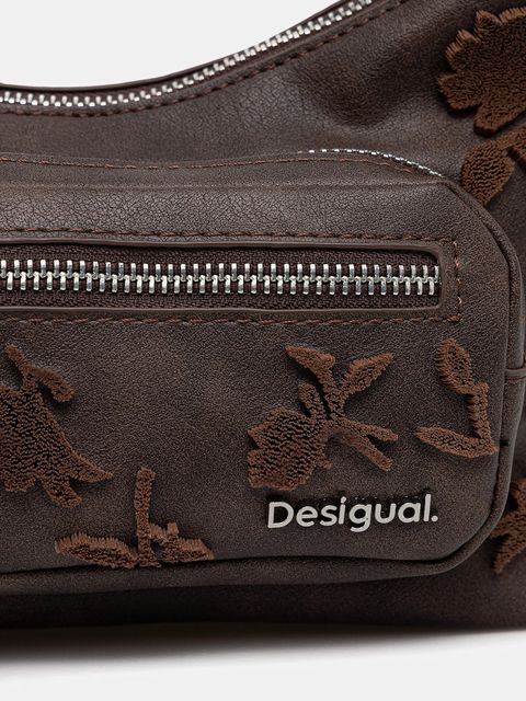 Desigual torebka STENCIL FLOWER ME kolor brązowy 25WAXPB9