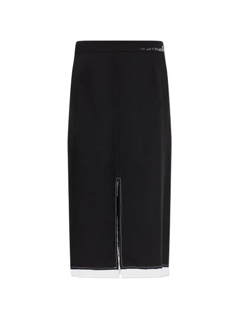 Marni split logo-embroidered midi skirt - Black - zdjęcie produktu nr 1