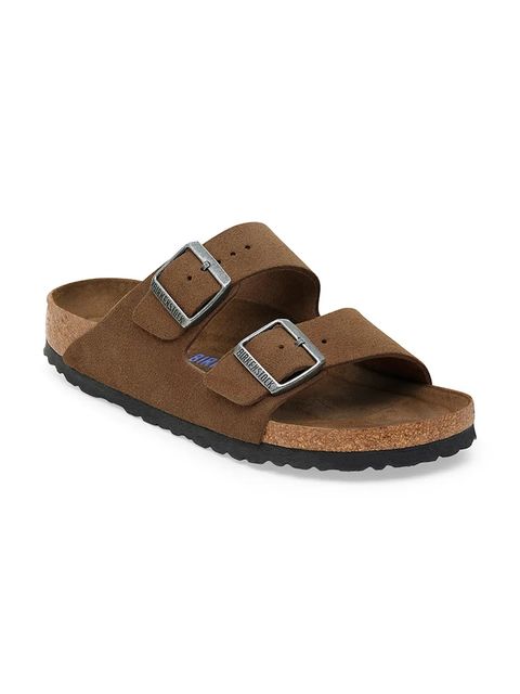 Birkenstock klapki zamszowe Arizona kolor brązowy 1030863 - zdjęcie produktu nr 2