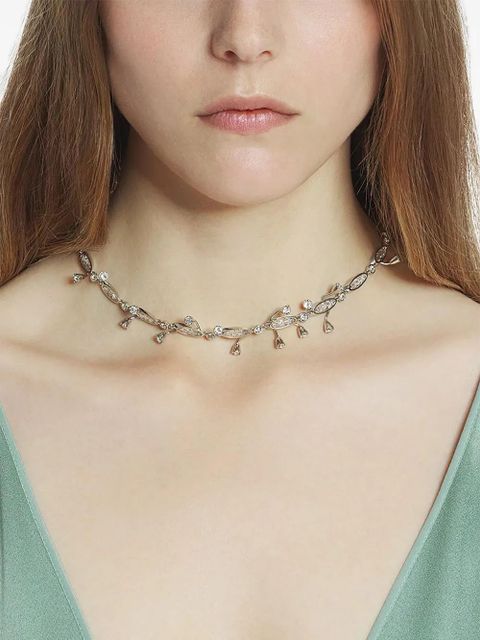 Lanvin crystal-embellished necklace - Silver