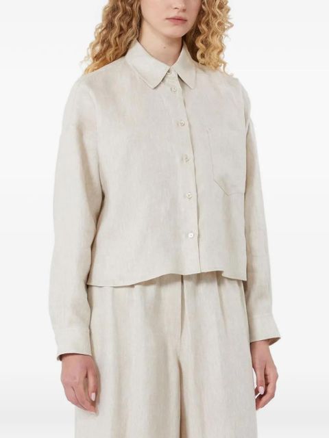 Weekend Max Mara pocket-detail linen shirt - Neutrals