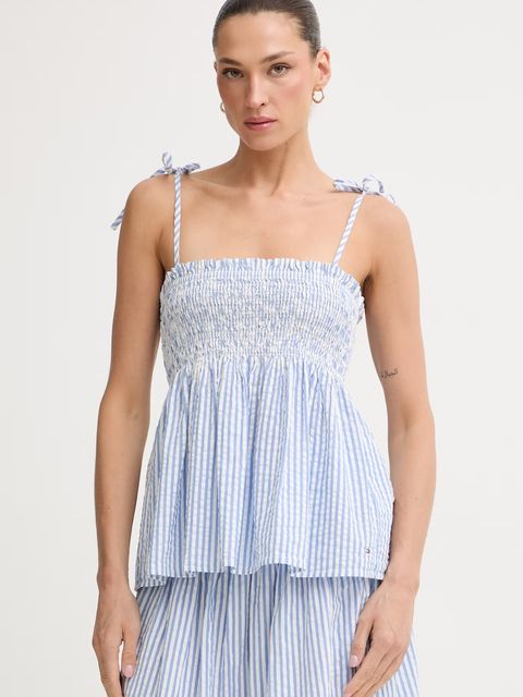 Tommy Hilfiger top damski bawełniany z elastanem SUMMER - zdjęcie produktu nr 1