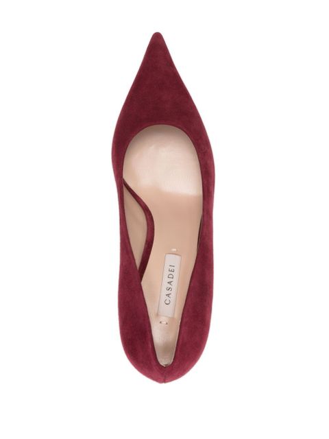 Casadei 85mm suede pumps - Red