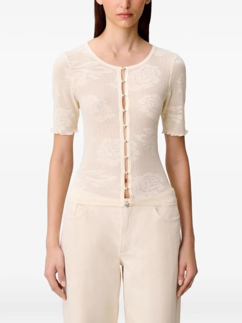Claudie Pierlot buttoned short-sleeves cardigan - Neutrals