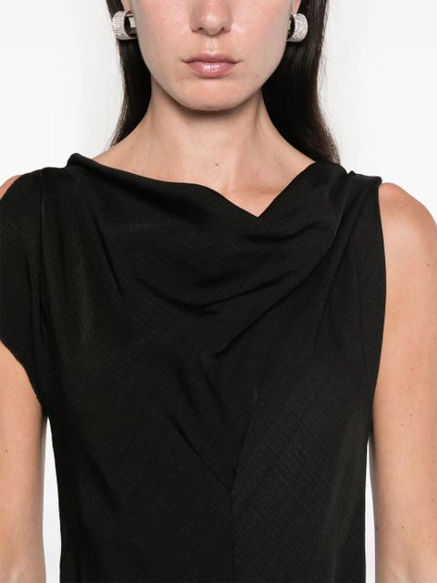 Victoria Beckham draped midi dress - Black