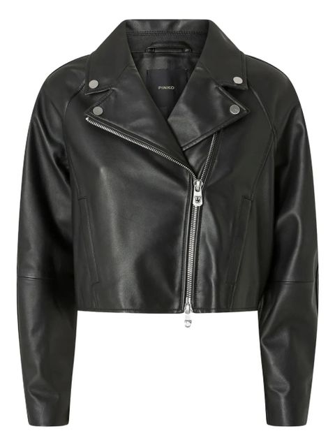 PINKO leather biker jacket - Black - zdjęcie produktu nr 1