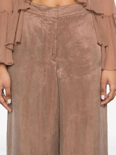 Blumarine gabardine trousers - Brown