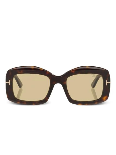 TOM FORD Venetia metal-detail sunglasses - Brown - zdjęcie produktu nr 1