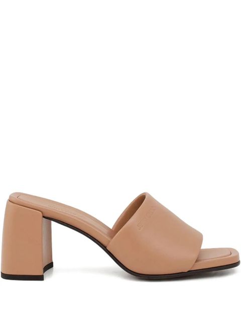 Jimmy Choo 70mm Lena embossed square toe sandals - Brown - zdjęcie produktu nr 1