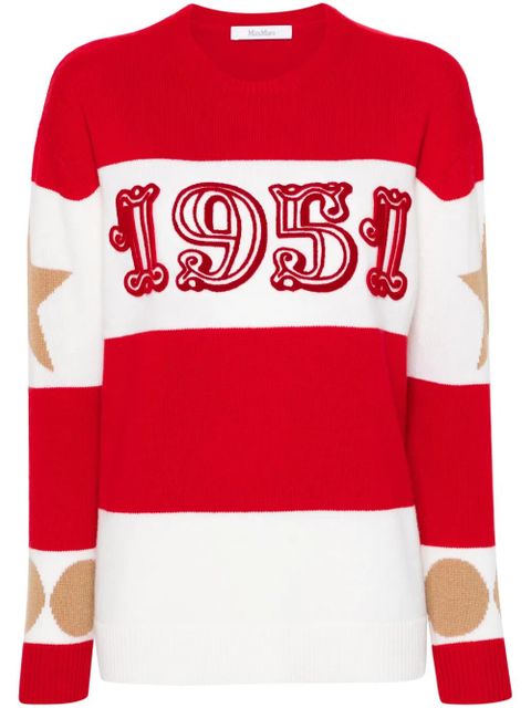 Max Mara Dirce striped knitted jumper - Red - zdjęcie produktu nr 1