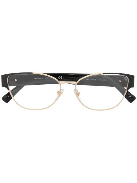 Versace Eyewear oval-frame glasses - Black - zdjęcie produktu nr 1