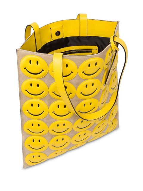Moschino Smiley leather shoulder bag - Yellow