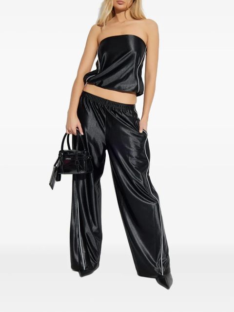 Alexander Wang elasticated-waistband trim-detal trousers - Black