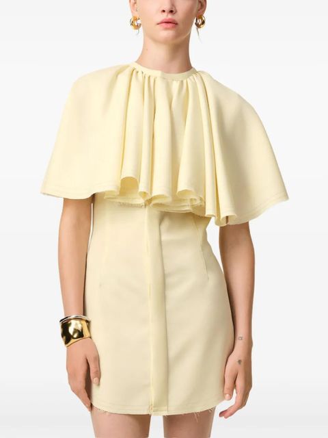 AMI Paris ruffle-detail dress - Yellow
