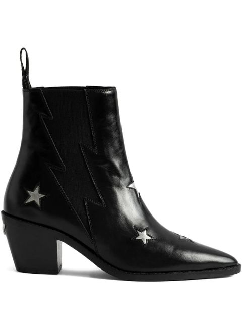 Zadig&Voltaire 60mm Tyler stars lightning boots - Black - zdjęcie produktu nr 1