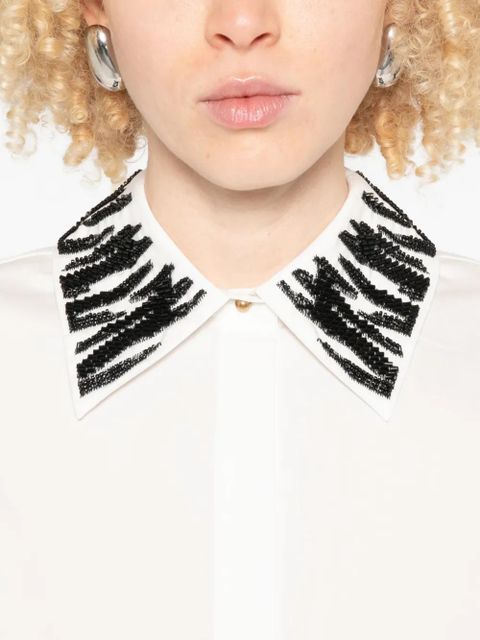 Max Mara embellished-collar shirt - White
