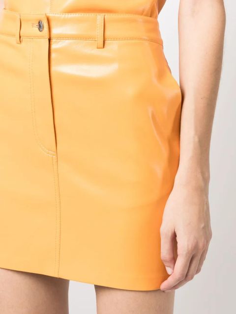Nanushka faux-leather miniskirt - Orange