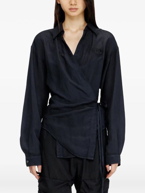 Diesel C-Delphos-S3 wrap-around shirt - Blue