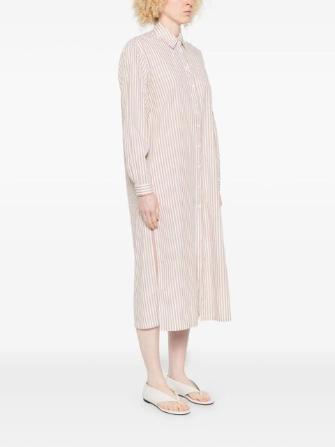 MC2 Saint Barth Adeline striped midi dress - Neutrals