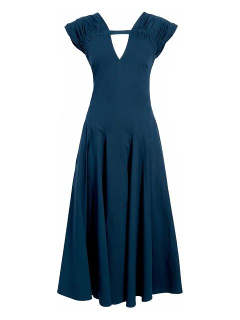 Proenza Schouler Manoela cut-out gathered midi dress - Blue - zdjęcie produktu nr 1