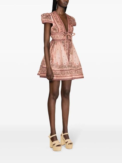 ZIMMERMANN Matchmaker bandana-print minidress - Pink