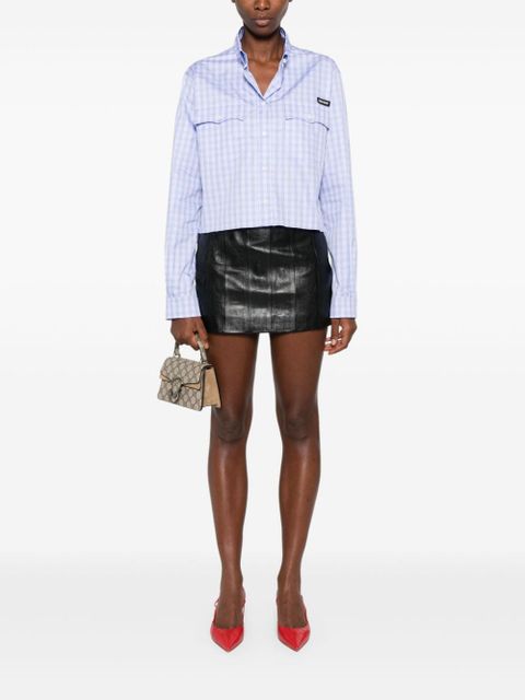 Miu Miu checked shirt - Blue