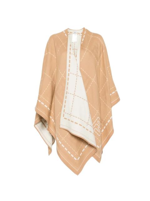 FENDI patterned poncho - Neutrals - zdjęcie produktu nr 1