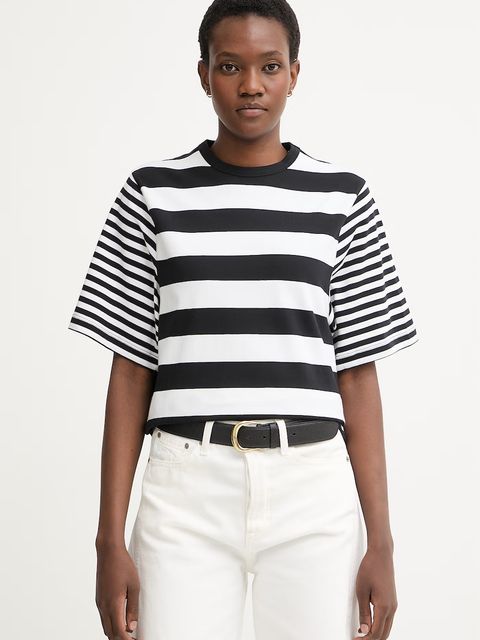 United Colors of Benetton T-shirt damski bawełniany z elastanem - zdjęcie produktu nr 2
