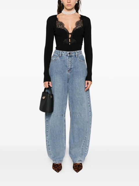 Self-Portrait lace knitwear - Black