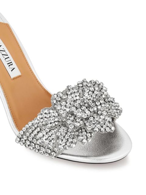Aquazzura 85mm Peony Crystal sandals - Silver